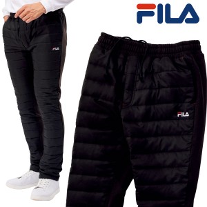 FILA フィラ ダウンパンツ 選べる股下 薄いのに暖か 前側ダウン 後側裏シャギー メンズ 秋冬春 40代 50代 60代 958085