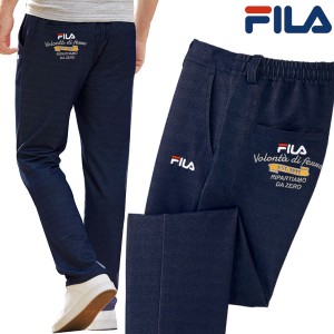 FILA フィラ 刺しゅうが映えるデニムパンツ 選べる股下 ストレッチ素材 メンズ 春夏秋 40代 50代 60代 958224