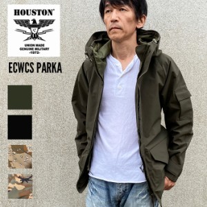 HOUSTON ヒューストン ECWCS ジャケット ecwcs parka パーカ ナイロン 軍物 ミリタリージャケット カモフラージュ ブラック L XL