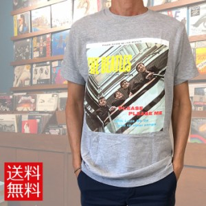 The Beatles ザ・ビートルズ Tシャツ PLEASE PLEASE ME グレー メンズ ロックTシャツ 送料無料 バンドTシャツ 