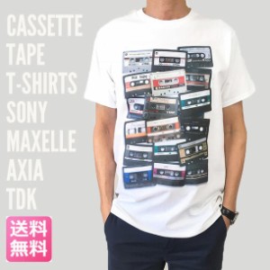 カセットテープ カセット 半袖Tシャツ クルーネックTシャツ ROCK メンズTシャツ Tシャツ