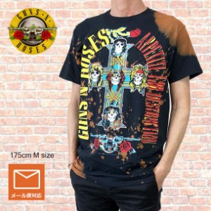 GUNS N ROSES ガンズアンドローゼス Tシャツ APPETITE BLEACH 顔料染め バンドTシャツ 送料無料