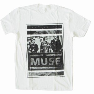 MUSE ミューズ Tシャツ THE 2ND LAW ホワイト メンズ バンドTシャツ ロックTシャツ