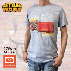 STAR WARS スター・ウォーズ Tシャツ フォースの覚醒 レイ メンズ グレー 映画Tシャツ 送料無料