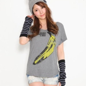 Velvet Underground & Nico バナナTシャツ グレー ロック  レディース Tシャツ