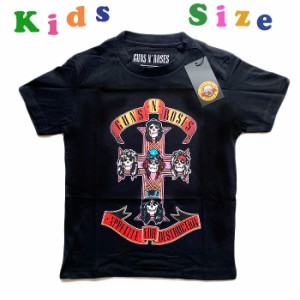 GUNS N ROSES ガンズ・アンド・ローゼス ロゴ キッズTシャツ 子供服 Tシャツ ロックTシャツバンドTシャツ 3歳 5歳 7歳 8歳 10歳