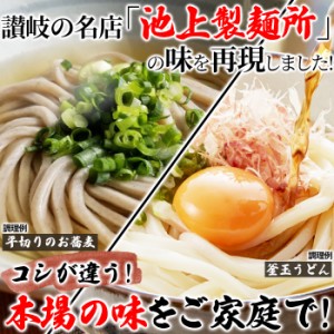 送料無料 讃岐 うどん そば 池上製麺所 饂飩 蕎麦 讃岐うどん 讃岐そば うどん3食入り×2袋 そば2食入り×2袋 生うどん 生そば 本場讃岐