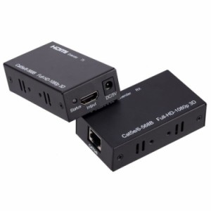 HDMI延長器 HDMI信号を60mまで延長可能 1080P対応 RJ45 LANケーブル使用延長  HDMIエクステンダーセット HDMIRP60M