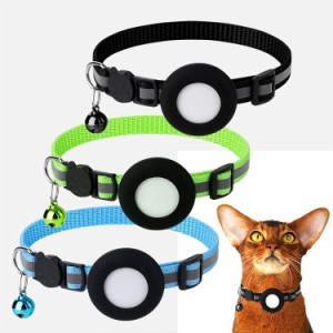 ペット用AirTag首輪 猫 小型犬 迷子防止に AirTag追跡装置用首輪 AirTagケース AirTagカバー AirTag保護 バックル CATAT618