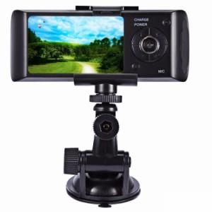 ハイビジョン 液晶GPS、 Wレンズカメラ、 Gセンサー 搭載 ドライブレコーダー 車内 車外 両方録画 SD対応  x3000