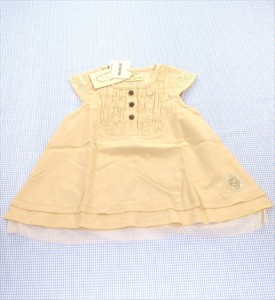 リリィアイボリー Lily ivory キムラタン ワンピース  半袖 100cm 新品 ベージュ系 オールインワン 女の子 キッズ 子供服 中古