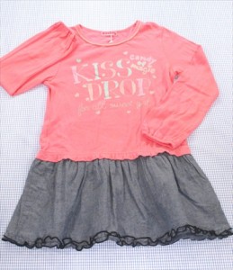 キッスドロップ KissDrop ワンピース 長袖 120cm オールインワン 女の子 キッズ 子供服 中古