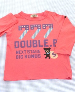 ミキハウス ダブルビー DOUBLE_B 長袖Tシャツ 90cm トップス キッズ 女の子 子供服 中古