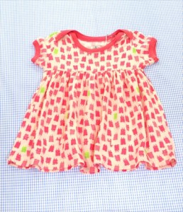 プチバトー PETIT BATEAU ワンピース 半袖 60cm 白系 オールインワン ベビー キッズ 女の子 子供服 中古