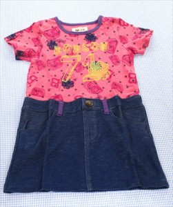 ボブソン Bobson キムラタン ワンピース 半袖 110cm オールインワン 女の子 キッズ 子供服 中古