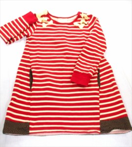 ブランシェス BRANSHES ワンピース 長袖 140cm オールインワン 女の子 キッズ ジュニア 子供服 中古