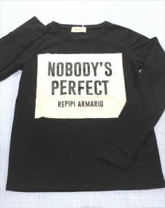 repipi armario レピピアルマリオ 長袖Tシャツ 160cm 黒系 トップス 女の子 キッズ ジュニア 子供服 中古