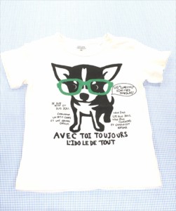 ブルーアズール BLUEU AZUR 半袖Tシャツ 120cm 白系 トップス 男の子 キッズ 子供服 中古