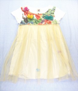 ヴァナヴァナ VanaVana バナバナ ワンピース 半袖 140cm 女の子 オールインワン ジュニア キッズ 子供服 中古