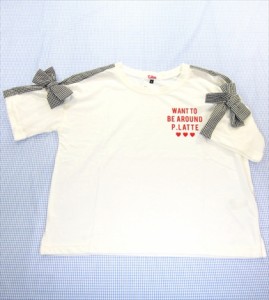 PINK-latte ピンクラテ 半袖Tシャツ 160cm トップス 女の子 ジュニア キッズ 子供服 中古