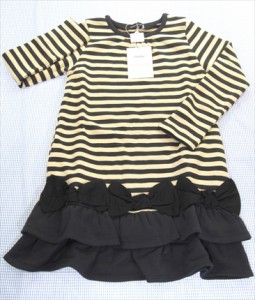 べべ BeBe ワンピース 長袖 130cm 新品 オールインワン 女の子 キッズ 子供服 中古