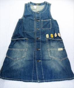 ニードルワークスーン NEEDLE WORK SOON ジャンパースカート デニム 160cm ボトムス 女の子 レディース ジュニア 子供服 中古