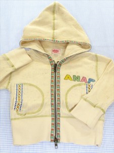 アナップ ANAP パーカー ジップアップ 90cm トップス 女の子 キッズ 子供服 中古