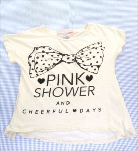 pink shower ピンクシャワー 半袖Tシャツ 130cm トップス 女の子 子供服 キッズ 中古