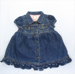 ギャップ GAP ワンピース 半袖 デニム 90cm オールインワン 女の子 キッズ 子供服 中古