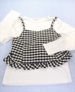 GU ジーユー 長袖Tシャツ キャミ セットアップ 150cm 新品 トップス 女の子 ジュニア キッズ 子供服 中古