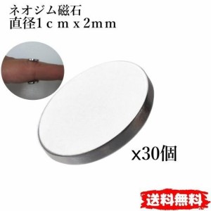 送料無料 ネオジム磁石 30個セット サイズ 10mm ｘ 2mm 永久磁石 強力磁石 磁石 工作 プラモデル DIY