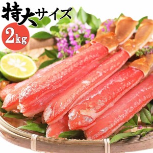 生ズワイガニ 特大 8L〜10L ズワイガニ 新鮮な船内冷凍 ポーション 2kg (40-48本) ズワイ蟹 刺身 かにしゃぶ 剥き身 かに 鍋 蟹鍋