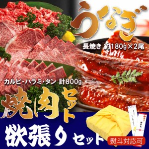 国産 うなぎ 160-180g×2尾 ＆ 3種の部位 焼肉セット 【欲張りセット】通常購入より お得 お中元 父の日 贈答品 国産 冷凍