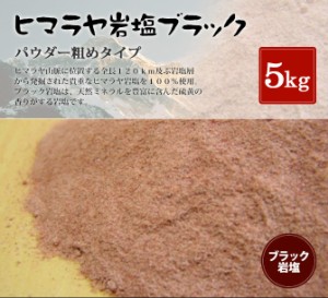 送料無料 食用ブラック岩塩パウダー（粗め） 5kｇ（1kg×5袋）