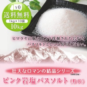 送料無料 ヒマラヤ岩塩 ピンク岩塩バスソルト（粉状） 10kg（1kg×10袋）＜浴用化粧品＞