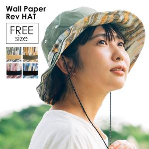 nakota ナコタ Wall Paper Rev HAT リバーシブルハット 2WAY メンズ レディース アウトドア 顎紐付き カジュアル UV 登山 散歩 かわいい