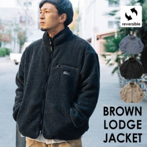 GOHEMP ゴーヘンプ BROWN LODGE JACKET ブラウンロッジ ジャケット メンズ レディース ボア フリース ボタニカル リバーシブル かわいい 