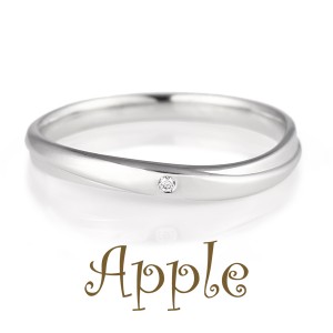 結婚指輪 マリッジリング ペアリング ダイヤモンド プラチナ Apple 人気 シンプル