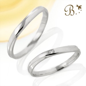 結婚指輪 マリッジリング ペアリング ダイヤモンド プラチナ Apple 人気 シンプル 2本セット 