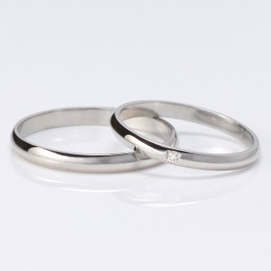 ラッピング無料 結婚指輪 マリッジリング ペアリング プラチナ ダイヤモンド 2本セット