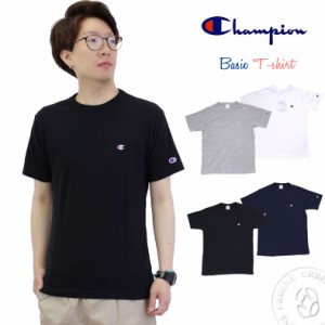 チャンピオン Champion クルーネック ワンポイント 半袖Tシャツ c3-p300 ベーシック チャンピオン カットソー メンズ レディース バイン