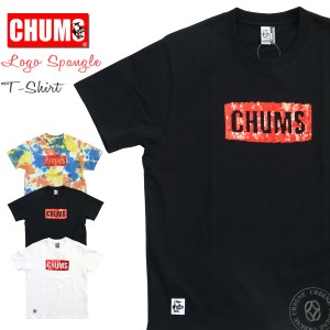 チャムス Tシャツ CHUMS クルーネック 半袖 チャムスロゴ スパンコール Tシャツ ch01-1992 CHUMS Logo Spangle T-Shirt レディース メン