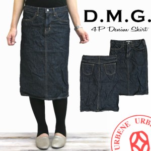 【当店別注にて遂に復刻】ドミンゴ スカート d.m.g ドミンゴ DMG ひざ丈 ワンウォシュ 4P デニムスカート 17-159A-29-1 28-9 ドミンゴ 送