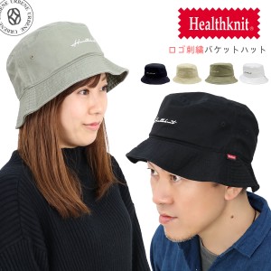 帽子 Healthknit ヘルスニット ロゴ刺繍バケットハット 291-4092 ロゴ シンプル ワンポイント キャップ メンズ レディース ユニセックス 