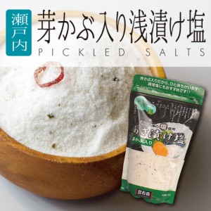 【瀬戸内海産焼塩】「芽かぶ入り　あさ漬け塩」280g愛媛県産浅漬け　塩漬物、漬け物