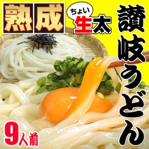 送料無料 讃岐うどん うどんドーンと9食 （300g×3袋 900g）激ウマ 讃岐 超熟成 生太   最安値挑戦 お取り寄せお試し M