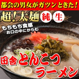 送料無料 とんこつラーメン 4人前スープ付 讃岐 生麺 太麺 中華そば 食品 お試し　