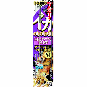 ささめ針 Ｉ−２００イカのりのり天国向こうアワセ２段Ｍ【ゆうパケット】