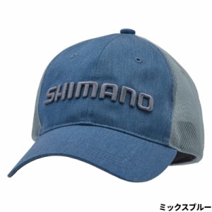 シマノ キャップ ツイル メッシュキャップ M ミックスブルー CA-008V