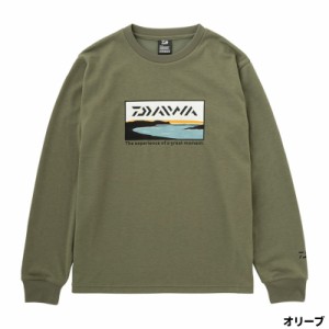 【アウトレット】 ダイワ ウェア グラフィックロングTシャツ サーフ WM オリーブ DE-6122